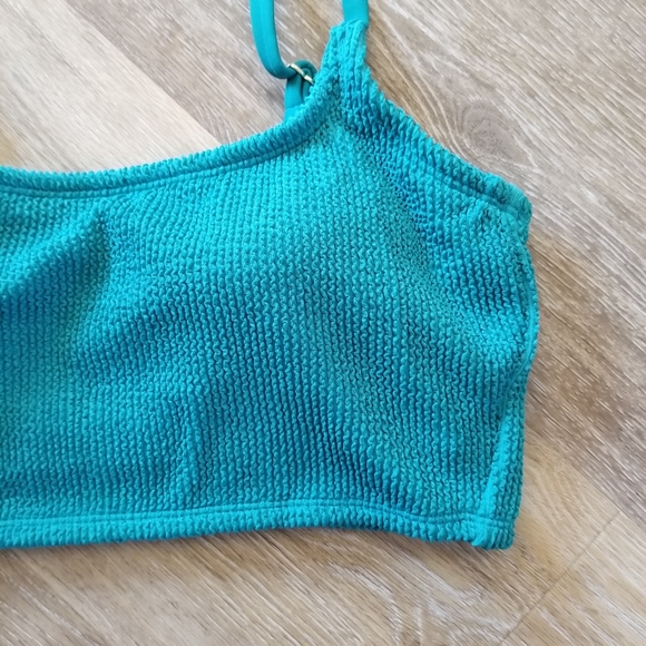 NWT Kona Sol Turquoise Textured Swim Top Size Medium - Picture 2 of 5
